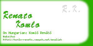 renato komlo business card