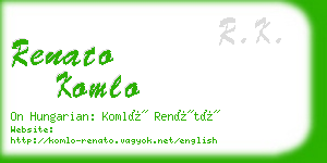 renato komlo business card